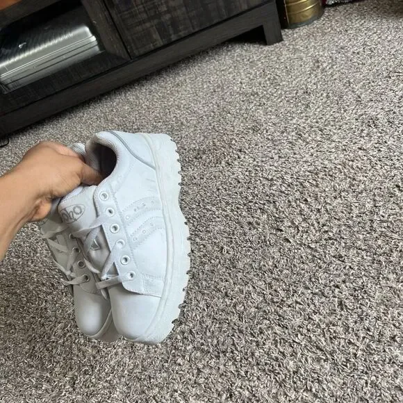 Vintage Soho Size 6 Platform Sneakers Women White 90s Y2K Platform Chunky - Picture 6 of 12